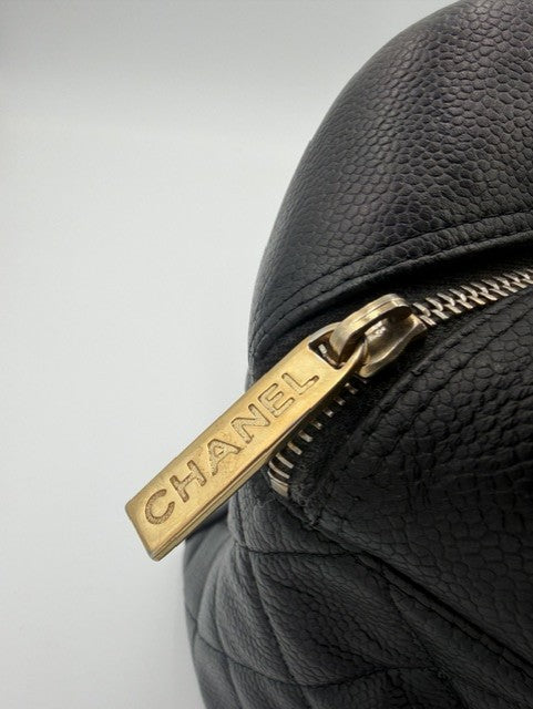 Chanel Quilted Caviar Leather Boston Bag