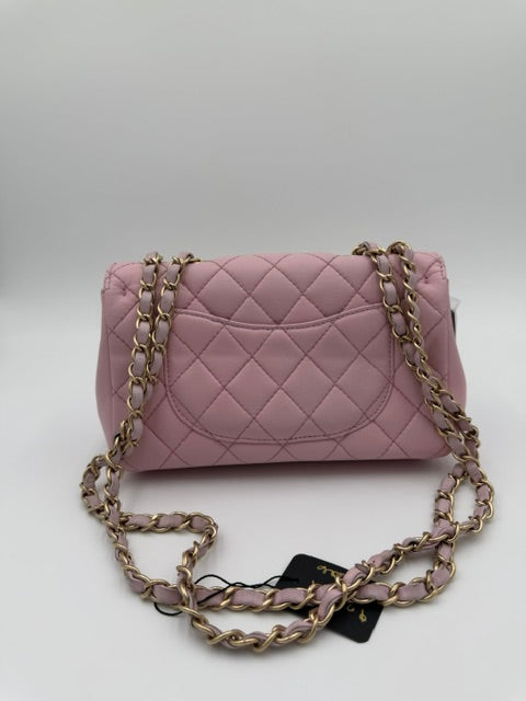 Chanel Mademoiselle Blush Pink Quilted Leather Bag