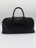 Chanel Quilted Caviar Leather Boston Bag