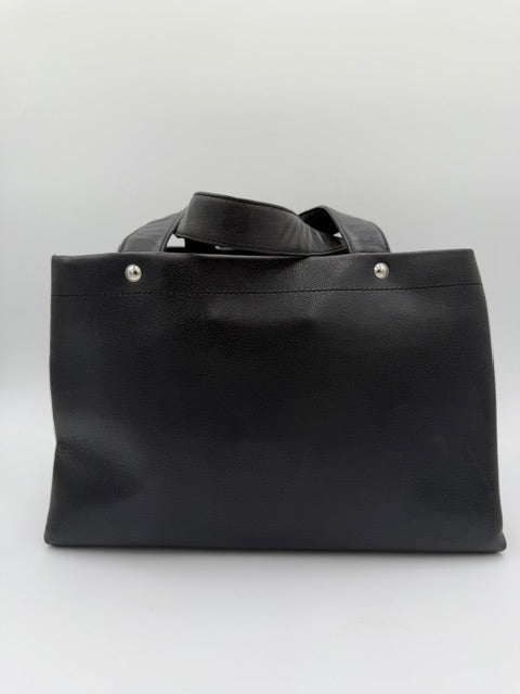 Chanel Grand Shopping Tote GST Black Caviar Leather Shoulder Bag