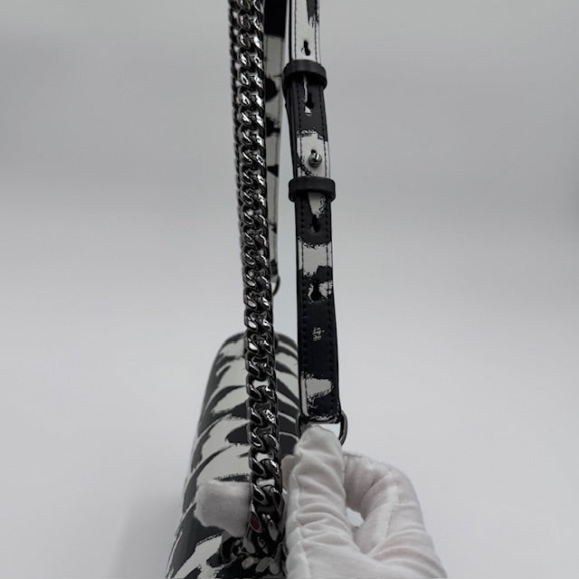 Alexander McQueen Graffiti Skull Lock Chain Shoulder Bag