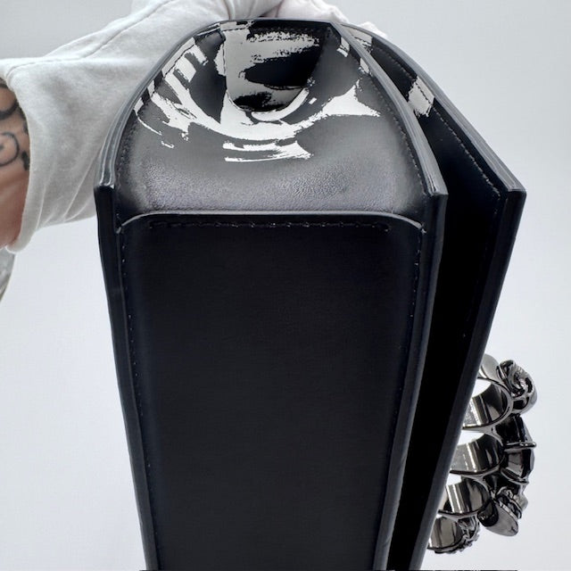 Alexander McQueen Graffiti Skull Lock Chain Shoulder Bag