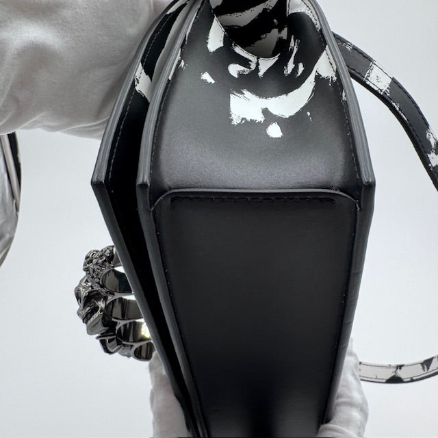 Alexander McQueen Graffiti Skull Lock Chain Shoulder Bag