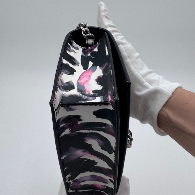 Alexander McQueen Skull Graffiti Wallet on Chain Multicolor