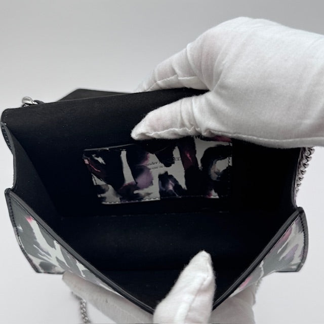 Alexander McQueen Skull Graffiti Wallet on Chain Multicolor