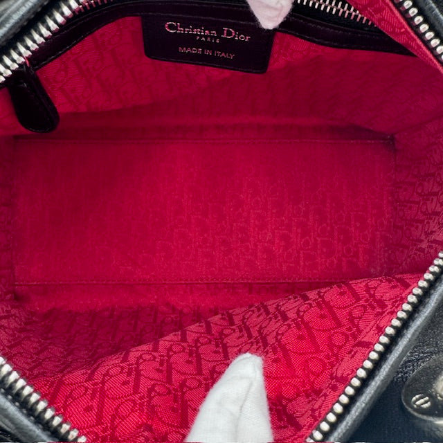 Dior Lady Dior Black Cannage Lambskin Top Handle Bag