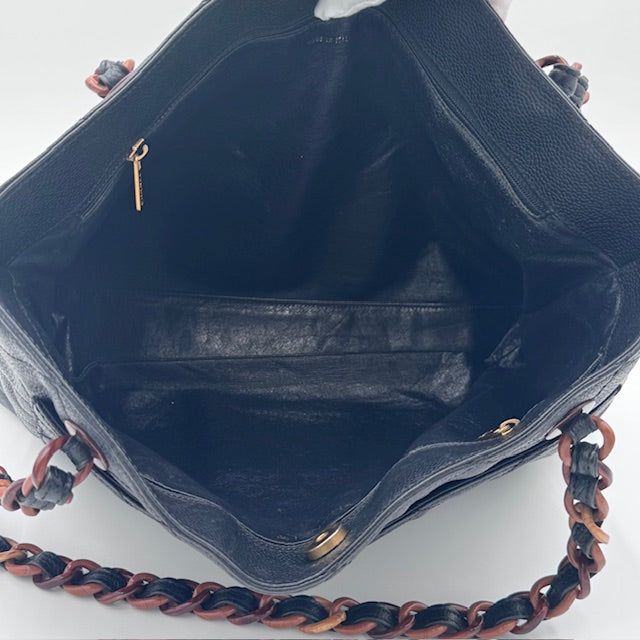 Chanel Vintage Quilted Caviar Tote - Tortoise Shell CC and Handles