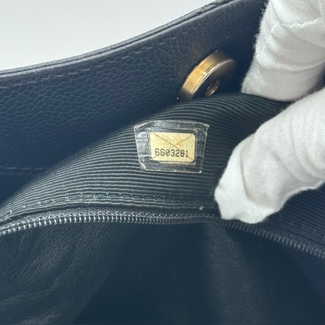 Chanel Vintage Quilted Caviar Tote - Tortoise Shell CC and Handles