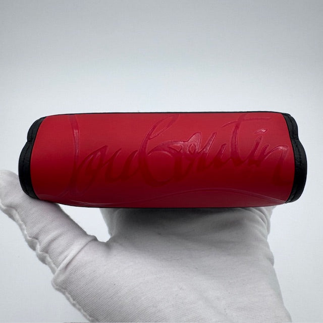 Christian Louboutin Black Leather Wallet with Signature Red Sole Detail