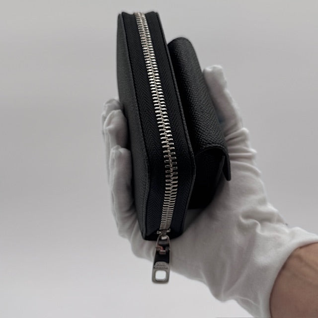 Dolce & Gabbana Black Leather Zip-Around Wallet