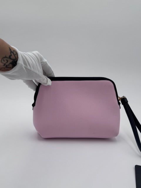 Dolce & Gabbana Pink Neoprene Logo Cosmetic Pouch