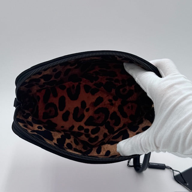 Dolce & Gabbana Pink Neoprene Logo Cosmetic Pouch