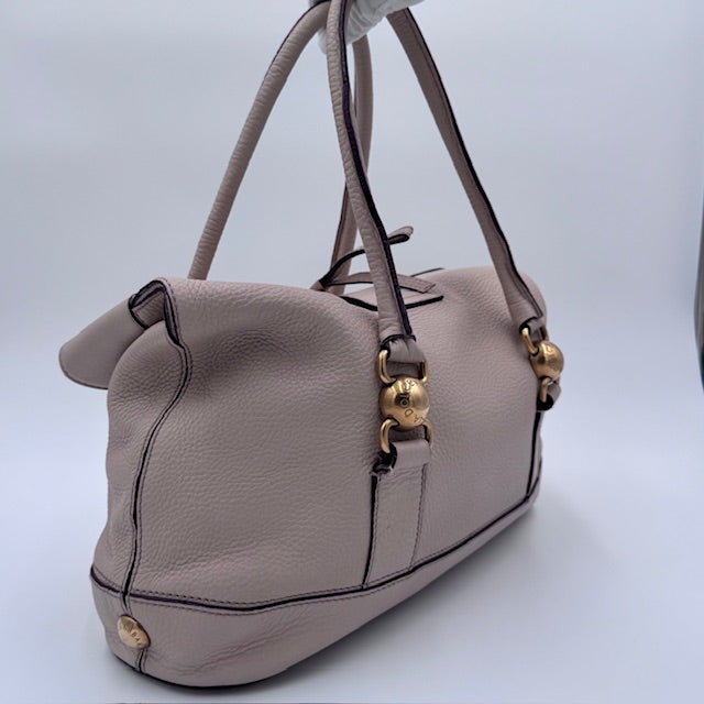 Dolce & Gabbana Beige Pebbled Leather Shoulder Bag