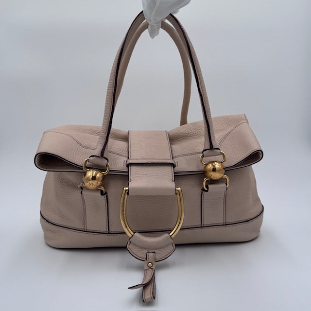 Dolce & Gabbana Beige Pebbled Leather Shoulder Bag