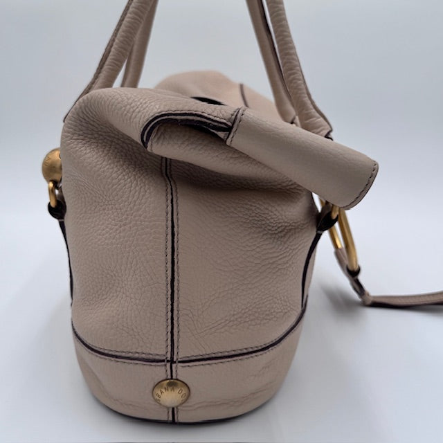 Dolce & Gabbana Beige Pebbled Leather Shoulder Bag