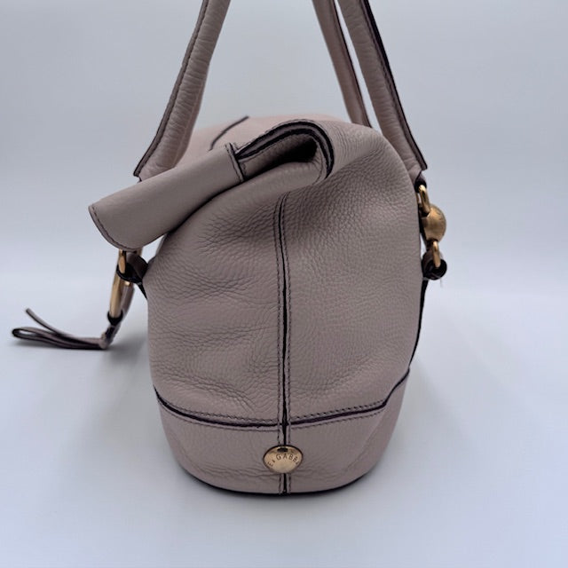 Dolce & Gabbana Beige Pebbled Leather Shoulder Bag