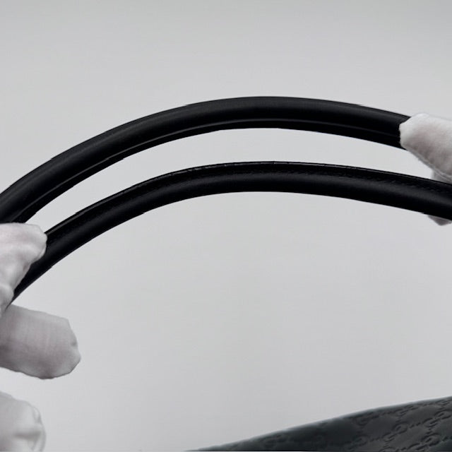 Gucci GG Guccissima Black Leather Tote Bag