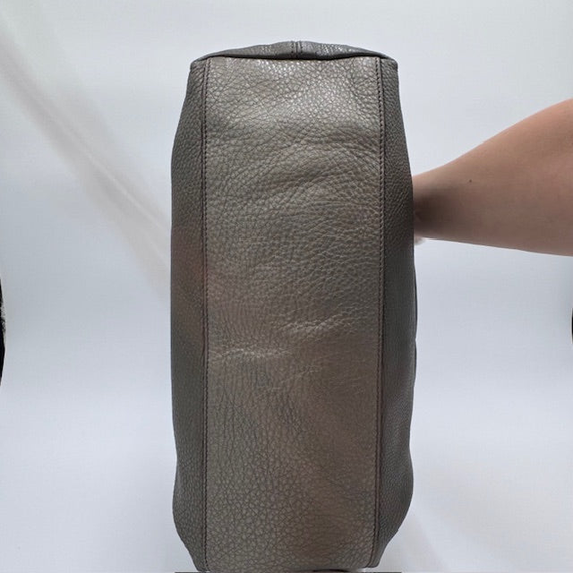 Gucci Soho Chain Tote in Gunmetal Grey Pebbled Leather