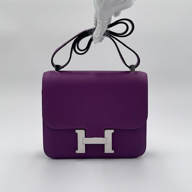 Hermès Constance 24 Anemone Evercolor Leather Shoulder Bag