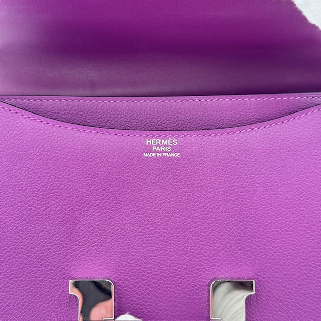 Hermès Constance 24 Anemone Evercolor Leather Shoulder Bag