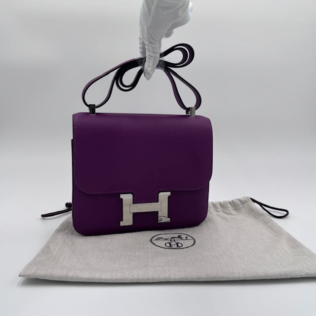 Hermès Constance 24 Anemone Evercolor Leather Shoulder Bag