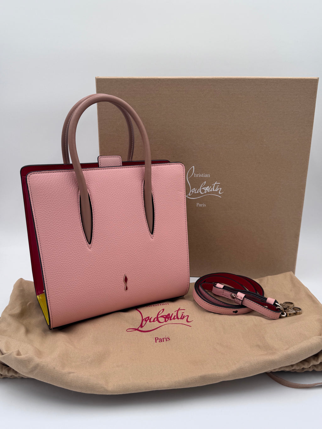 Christian Louboutin Paloma Small Leather Tote – Pink Multi