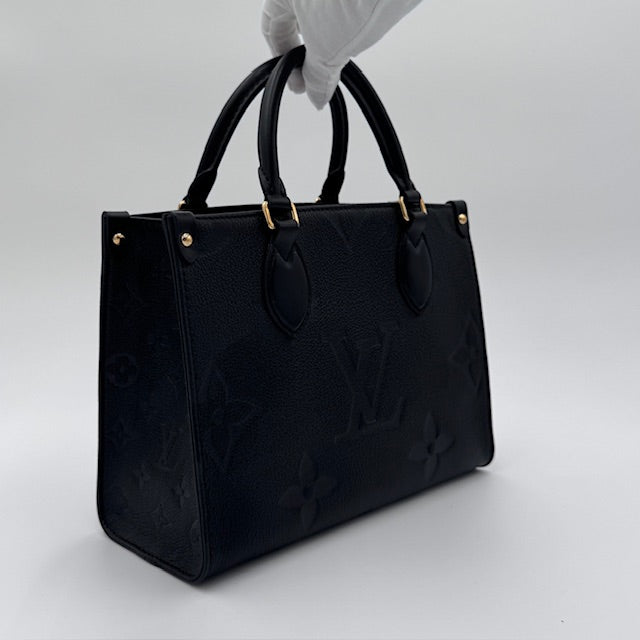 Louis Vuitton OnTheGo PM Black Monogram Empreinte Leather with Gold-Tone Hardware