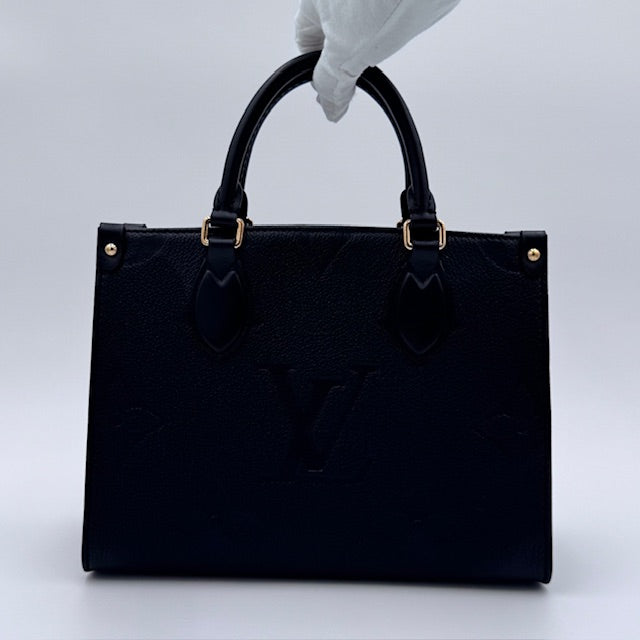 Louis Vuitton OnTheGo PM Black Monogram Empreinte Leather with Gold-Tone Hardware
