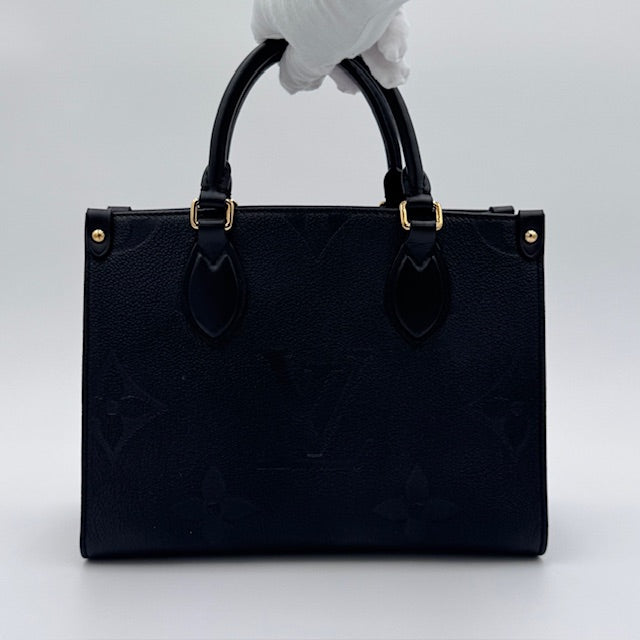 Louis Vuitton OnTheGo PM Black Monogram Empreinte Leather with Gold-Tone Hardware