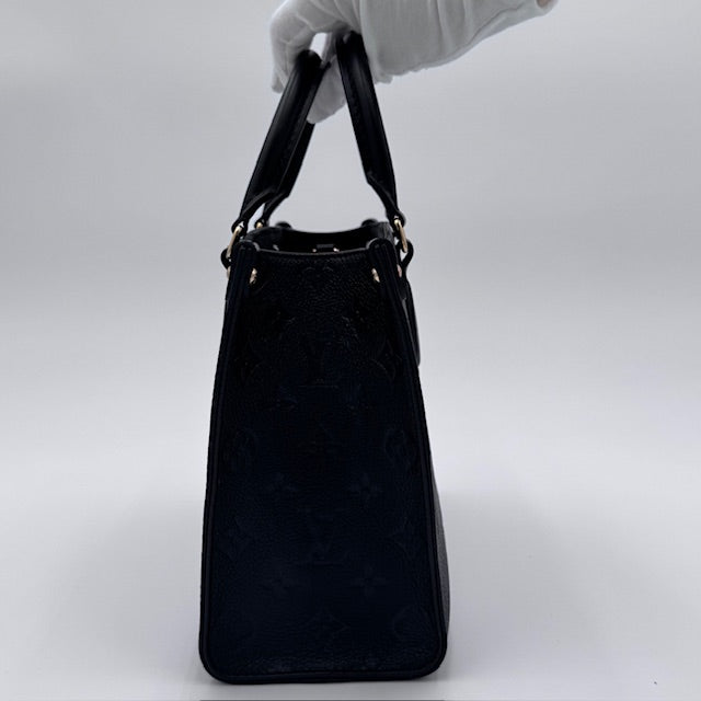 Louis Vuitton OnTheGo PM Black Monogram Empreinte Leather with Gold-Tone Hardware