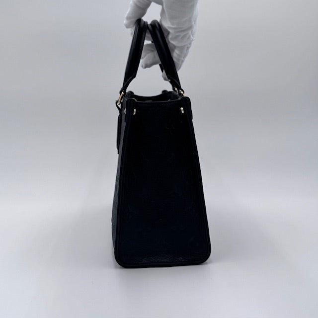 Louis Vuitton OnTheGo PM Black Monogram Empreinte Leather with Gold-Tone Hardware