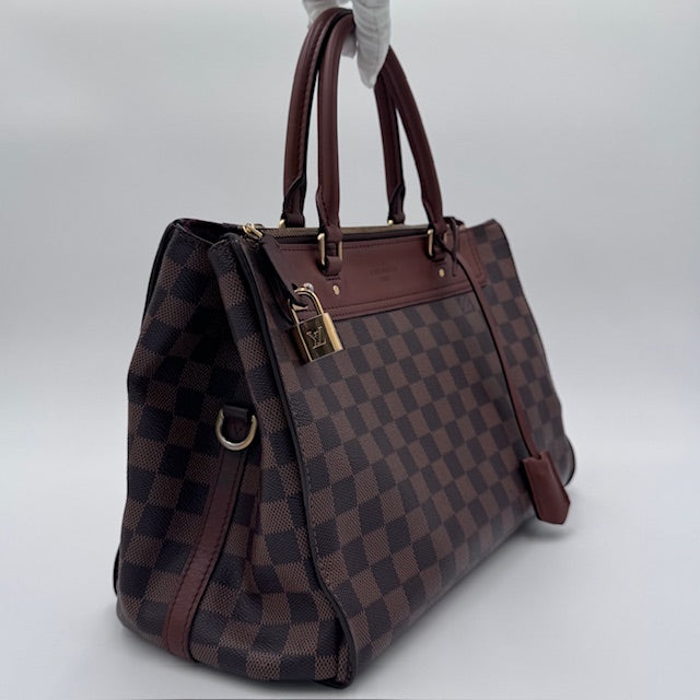 Louis Vuitton Lockit MM - Damier Ebene with Leather Trim