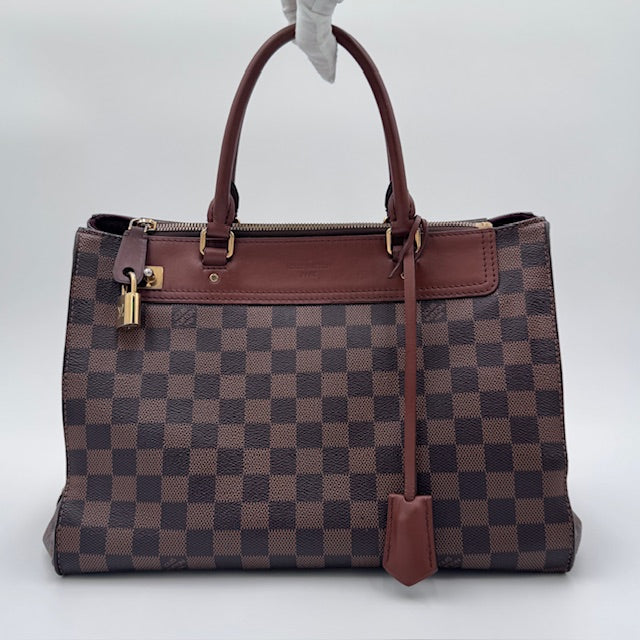 Louis Vuitton Lockit MM - Damier Ebene with Leather Trim