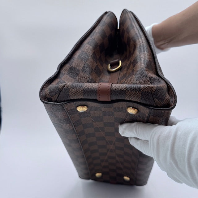 Louis Vuitton Lockit MM - Damier Ebene with Leather Trim