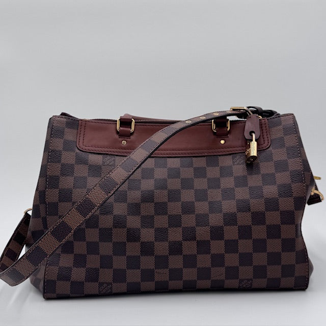 Louis Vuitton Lockit MM - Damier Ebene with Leather Trim