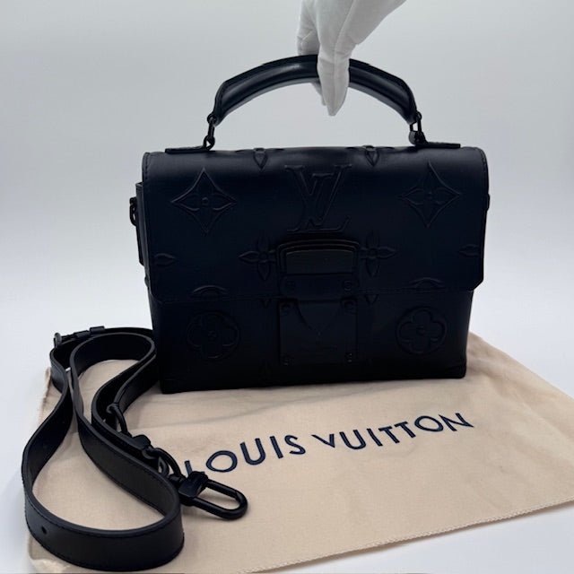 Louis Vuitton Monogram Seal Ambassadeur PM Black Leather Bag