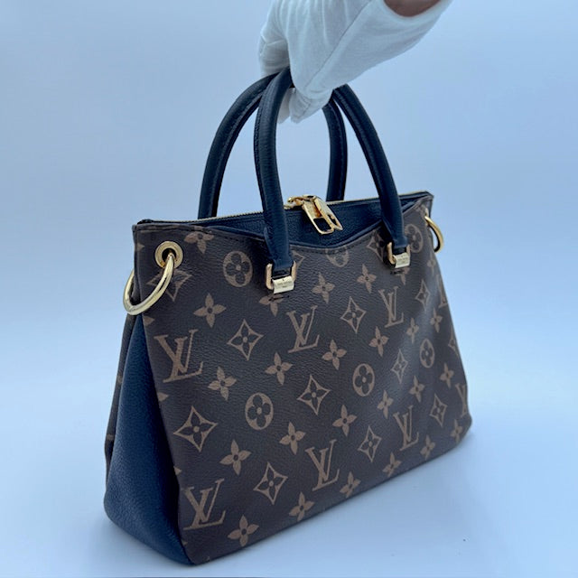 Louis Vuitton Pallas BB Monogram Canvas with Black Leather Trim and Gold-Tone Hardware