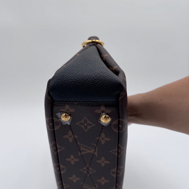 Louis Vuitton Pallas BB Monogram Canvas with Black Leather Trim and Gold-Tone Hardware