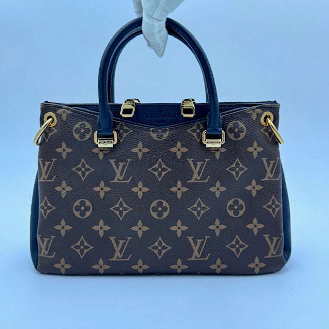 Louis Vuitton Pallas BB Monogram Canvas with Black Leather Trim and Gold-Tone Hardware