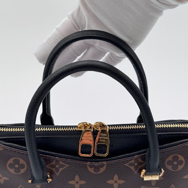 Louis Vuitton Pallas BB Monogram Canvas with Black Leather Trim and Gold-Tone Hardware
