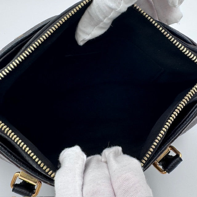 Louis Vuitton Pallas BB Monogram Canvas with Black Leather Trim and Gold-Tone Hardware