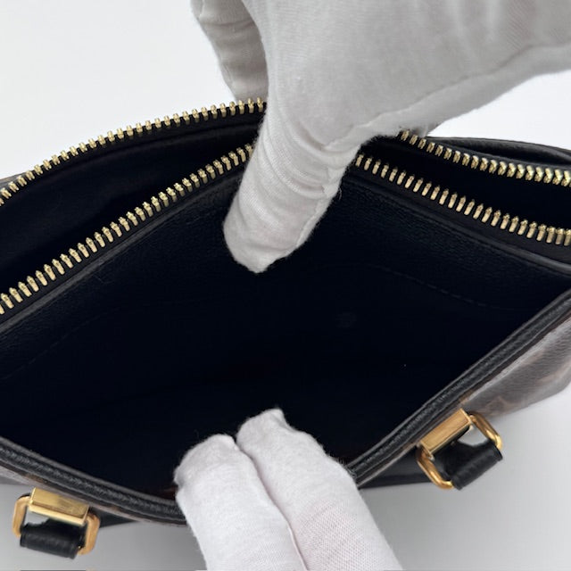 Louis Vuitton Pallas BB Monogram Canvas with Black Leather Trim and Gold-Tone Hardware