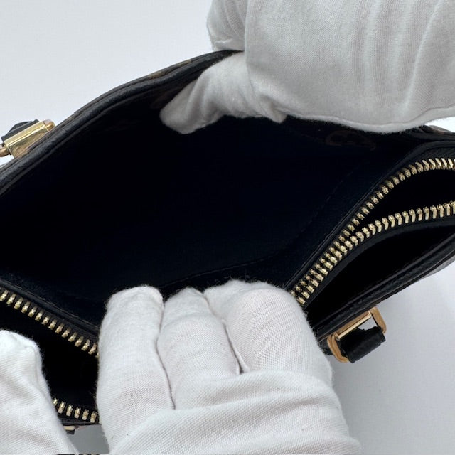 Louis Vuitton Pallas BB Monogram Canvas with Black Leather Trim and Gold-Tone Hardware