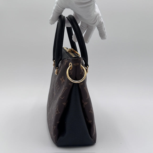 Louis Vuitton Pallas BB Monogram Canvas with Black Leather Trim and Gold-Tone Hardware