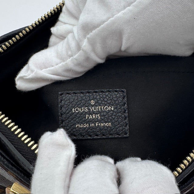 Louis Vuitton Pallas BB Monogram Canvas with Black Leather Trim and Gold-Tone Hardware