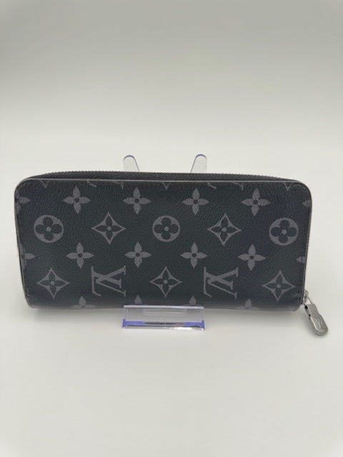 Louis Vuitton Monogram Eclipse Zippy Wallet – Black/Grey Canvas