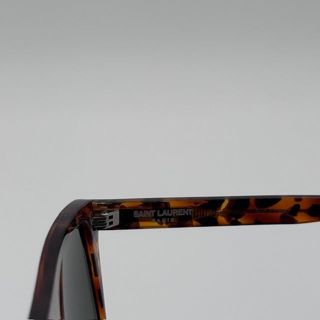 Saint Laurent Tortoiseshell Flat Top Sunglasses