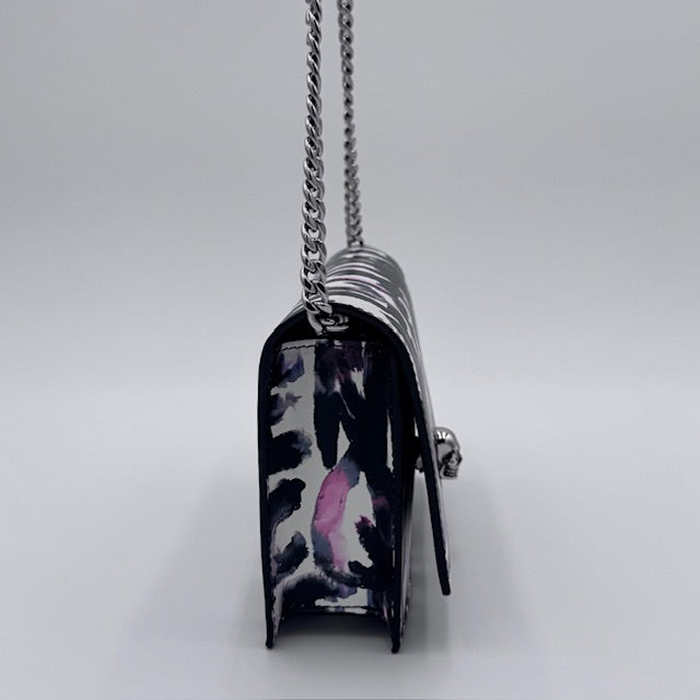 Alexander McQueen Skull Graffiti Wallet on Chain Multicolor