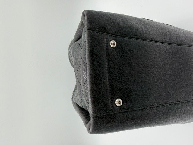 Chanel Grand Shopping Tote GST Black Caviar Leather Shoulder Bag