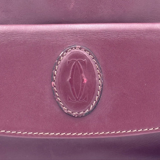 Cartier Must de Cartier Bordeaux Leather Camera Bag